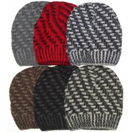 48 Pieces 2-Tone Ski Hat - Winter Beanie Hats