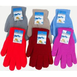 72 Wholesale Large Magic Gloves Assorted Colors