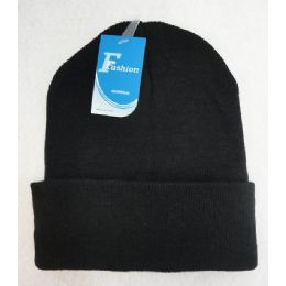 24 Pieces Black Only Toboggan - Winter Beanie Hats