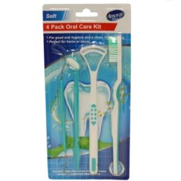 96 Units of Amoray Dental Care Kit 4pk - Toothbrushes and Toothpaste