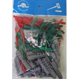 120 Units of 100 Pack Screw Anchors Assorted Sizes - Tool Sets