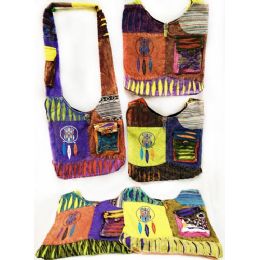 10 Wholesale Wholesale Nepal Hobo Bags Owl Dream Catcher Assorted Colors