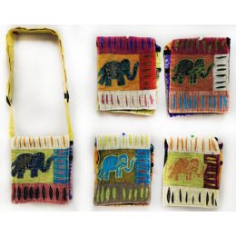 10 Wholesale Wholesale Nepal Small Sling Bags With Elephant Assorted Colors