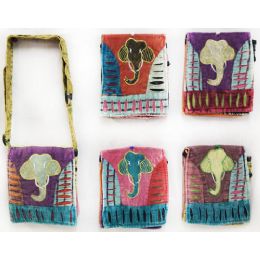 10 Wholesale Wholesale Nepal Small Sling Bags With Elephant Head Assorted