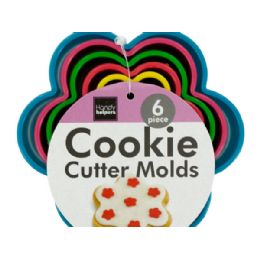 72 Wholesale Flower Shape Cookie Cutter Molds Set