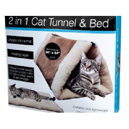 6 Wholesale 2 In 1 Cat Tunnel & Bed With Heating Layer
