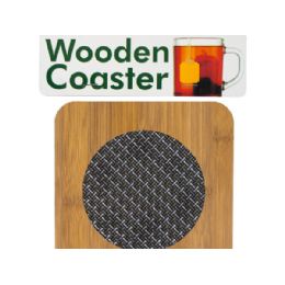 72 Pieces Wooden Coaster With Basketweave Pattern - Storage Holders and Organizers
