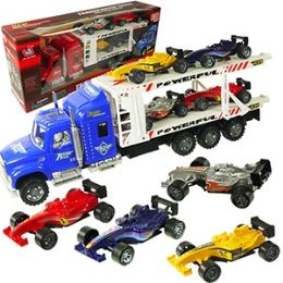 24 Wholesale 5 Piece Car Carriers W/ 4 Indy Race Cars