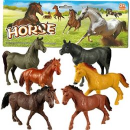 48 Wholesale 6 Piece Vinyl Horses