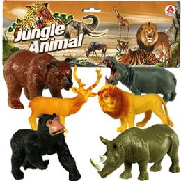 30 Wholesale 6 Piece Vinyl Jungle Animals.