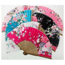 40 Wholesale Wood Silk Fan