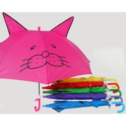 120 Wholesale Kid's Assorted Umbrella W/ Pointed Ears