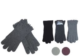 72 Wholesale Women's Fashion Knitted Cotton Glove