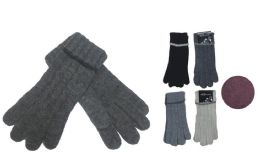 72 Wholesale Women's Fashion Thick Fashion Cotton Glove