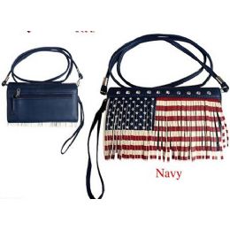 10 Wholesale Wholesale Wallet Purse American Flag Pattern With Fringes