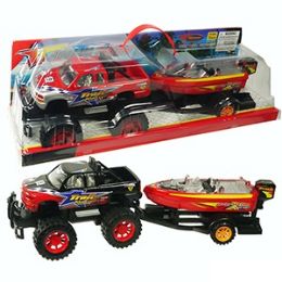 12 Wholesale Friction Powered Monster Truck/boat Combo
