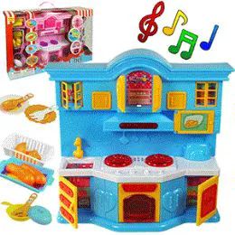 12 Pieces 14 Piece Toy Kitchen With Lights & Sound. - Girls Toys