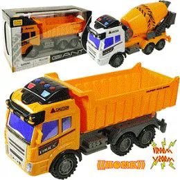 24 Wholesale Friction Powered Construction Trucks W/lights & Sound