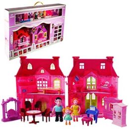 6 Wholesale 15 Piece Happy Family Travel Doll Houses