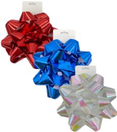 36 Pieces 8IN PREMIUM BOWS Assorted 6 COLORS - Bows & Ribbons