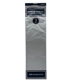 144 Pieces of 3PC SILVER TISSUE PAPER 20X20IN