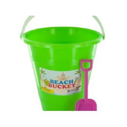 36 Pieces Beach Bucket With Attached Shovel - Beach Toys