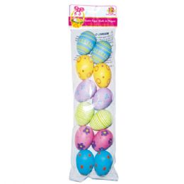 96 Pieces 2.5" 12pc Printed East Eggs - Easter
