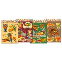 144 Pieces Thanksgiving Window Clings - Thanksgiving