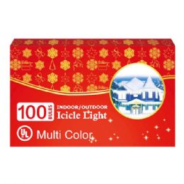 24 Pieces 100l Icicle Multi ul - Christmas Decorations