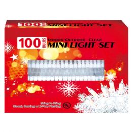 24 Pieces 100l Clear Light Tray Ul With White Wire - Christmas Decorations