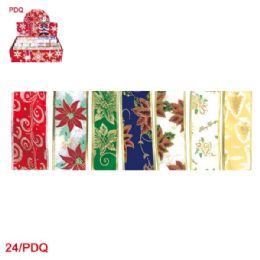 144 Pieces X'mas Gift Ribbon 6.3mm X 3yd - Christmas Gift Bags and Boxes