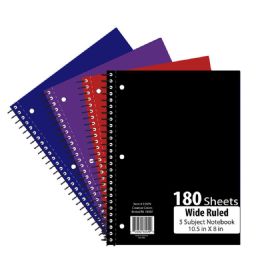 24 of 5 Subject 180 Sheet Notebook College Ruled