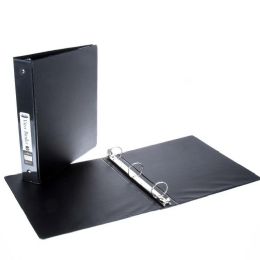 12 Wholesale 1.5 Inch View Binder With Inner Pockets Black