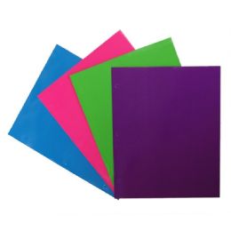 48 Pieces Portfolios - 2 Pocket - Primary Colors Red, Blue, Green, Orange, Purple, Yellow - PDQ - Folders and Report Covers