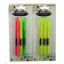 48 Pieces Highlighters 5pc pack Pen Style Chisel Tip Assorted Colors - Highlighter