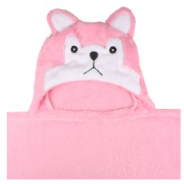 24 Wholesale Children's Blankets Pink Fox