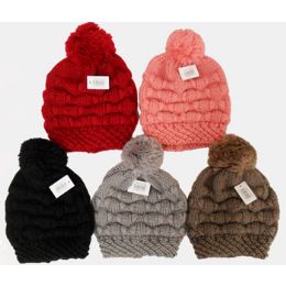 36 Wholesale Ladies Ski Hat With Pompom