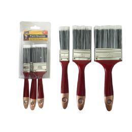 144 Pieces 3 Pc Paint Brushes - Paint and Supplies