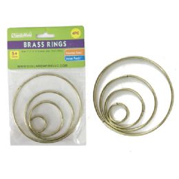 72 Pieces 4 Piece Craft Brass Rings - Craft Kits