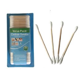 60 Pieces Cotton Swab 450 Ct Wood - Bath And Body