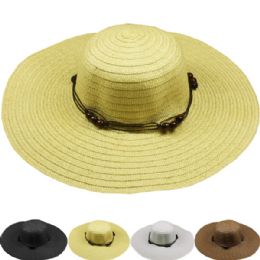24 Pieces Woman Summer Beach Floppy Straw Hat - Sun Hats