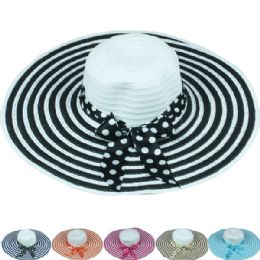 24 Pieces Spiral Bow Ribbon Woman Summer Beach Hat - Sun Hats