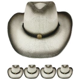 24 of Black Faded Colored Cowboy Hat