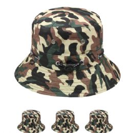 24 Wholesale Mens Camouflage Bucket Hat