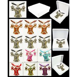 96 Units of European Pendant In Assorted Color - Necklace Sets