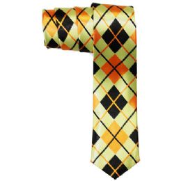 72 Pieces Men's Slim Tie With Pattern - Neckties