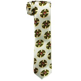 96 Pieces Men's Slim Silver Tie With Fdny Print - Neckties