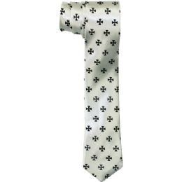 96 Pieces Men's Sim Silver Tie - Neckties