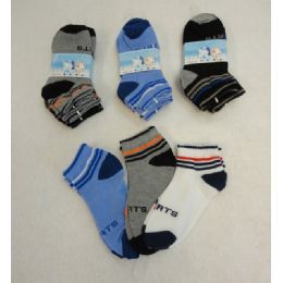 60 Units of Boy's Anklet Socks 6-8 [sports] - Boys Ankle Sock