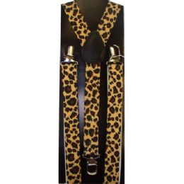 48 Pieces Animal Print Suspenders - Suspenders
